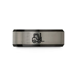 birthday present for girlfriend – black & grey tungsten forklift wedding band