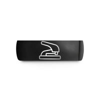 unique presents for women – black tungsten hole punch wedding band