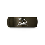 unique presents for women – gunmetal & black tungsten hole punch wedding band