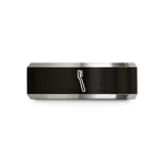 unique present for women – black & grey tungsten toothbrush wedding band