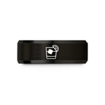 romantic birthday present ideas – black & gold tungsten negroni wedding band