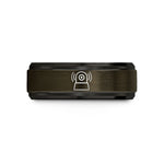unique presents for her – gunmetal & black tungsten siren speaker wedding band