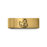 special presents for women – gold tungsten hen chicks wedding band