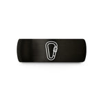 Christmas presents for women – black tungsten locking carabiner wedding band