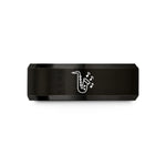 unique Christmas presents her – black tungsten sax notes wedding band