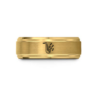 custom rings for women – gold tungsten sax notes wedding band