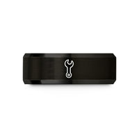 unique ring present ideas – black tungsten wrench wedding band