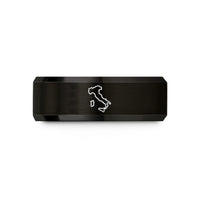 personalized rings for her – black tungsten italy wedding band