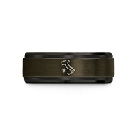 custom presents for women – gunmetal & black tungsten italy wedding band