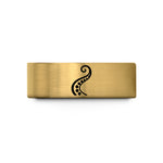 personalized tungsten rings – gold tungsten tentacle curve wedding band