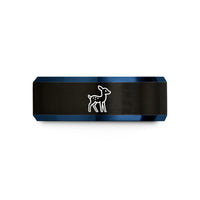 best presents for wife – black & blue tungsten fawn wedding band