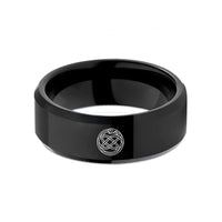 romantic presents for wife – black tungsten serpent knot wedding band