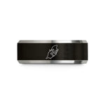 tungsten bands for couples – black & gray tungsten isle of man wedding band