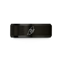 matching rings for partners – black tungsten isle of man wedding band