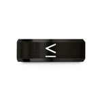 matching wedding bands set – black tungsten less equal wedding band