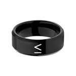 custom couples rings present – black tungsten less equal wedding band