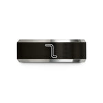 unisex tungsten wedding bands – black & gray tungsten hex key allen wedding band
