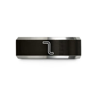unisex tungsten wedding bands – black & gray tungsten hex key allen wedding band