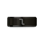 engraved bands for couples – black tungsten hex key allen wedding band