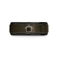 tungsten couples wedding – gunmetal & black tungsten stockpot wedding band