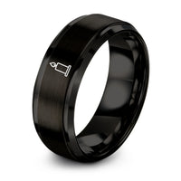 black tungsten candle ring