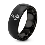 Gifts for Him Christmas – black tungsten anchor skull ring