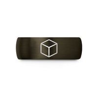 unique present for couples – gunmetal & black tungsten cube hexahedron wedding band
