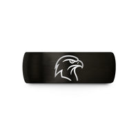 laser engraved tungsten – black tungsten hawk wedding band