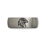 unique rings for couples – gray tungsten hawk wedding band