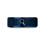 unique rings for couples – blue tungsten magnifying glass wedding band