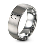 Gifts for Him Her – silver tungsten magnifying glass ring