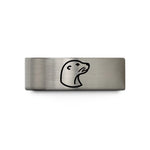 unique couples ring set – grey tungsten sea lion wedding band