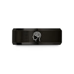 best presents for him – black tungsten brain awareness wedding band