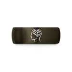 unique presents for men – gunmetal & black tungsten brain awareness wedding band