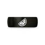 unique presents for him – black tungsten citrus wedge wedding band