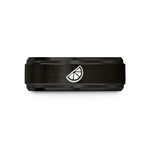 unique presents for him – black tungsten citrus wedge wedding band