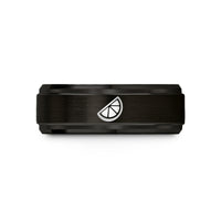 unique presents for him – black tungsten citrus wedge wedding band
