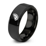 special presents for men – black tungsten citrus wedge ring