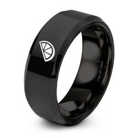 special presents for men – black tungsten citrus wedge ring