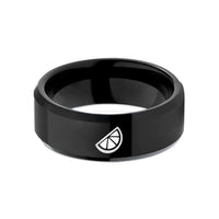 best presents for boyfriend – black tungsten citrus wedge wedding band