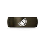 special presents for men – gunmetal & black tungsten citrus wedge wedding band