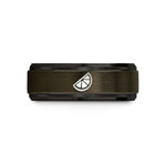 best presents for boyfriend – gunmetal & black tungsten citrus wedge wedding band