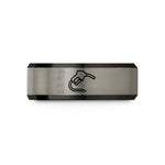 top birthday presents men – black & silver tungsten fuel nozzle wedding band