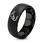 Gifts for Him On His Birthday – black tungsten fuel nozzle ring