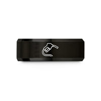 best presents for guys – black tungsten fuel nozzle wedding band