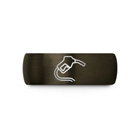 cool presents for men – gunmetal & black tungsten fuel nozzle wedding band