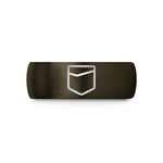 unique rings for men – gunmetal & black tungsten pocket hole wedding band