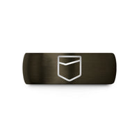 unique rings for men – gunmetal & black tungsten pocket hole wedding band