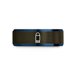 custom rings for men – gunmetal & blue tungsten cartridge wedding band
