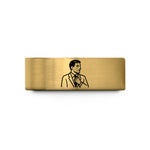 customized rings for guys – gold tungsten groom silhouette wedding band
